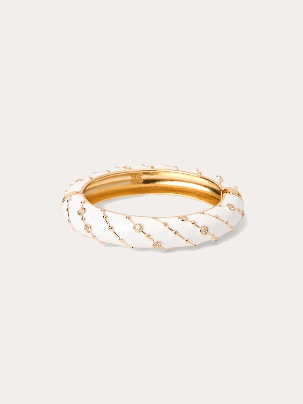 Lilly Pulitzer, mumbo jumbo White Gold Enamel Bangle Bracelet crystal details